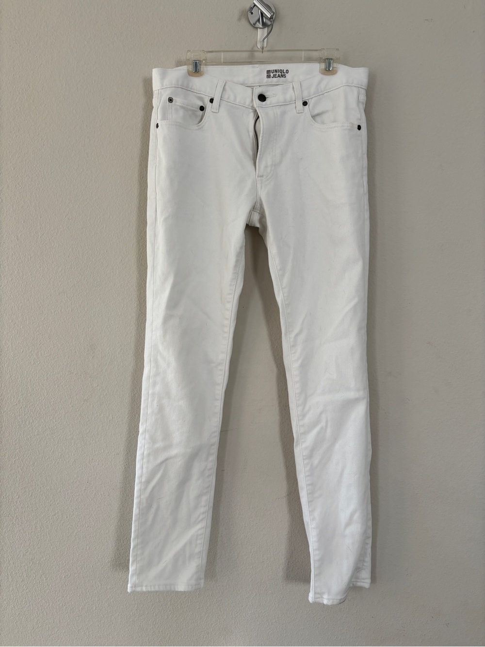 Uniqlo Men White Skinny Jeans